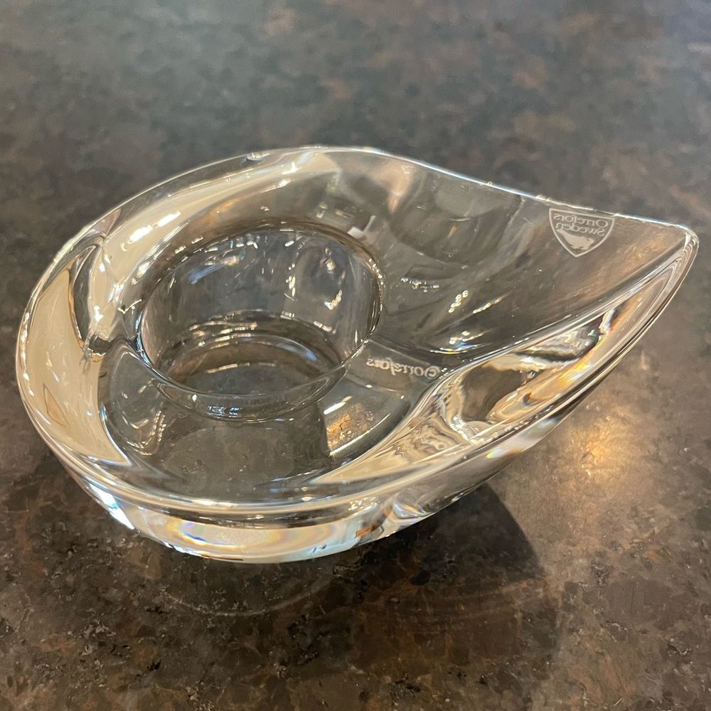 Vintage Orrefors Sweden Crystal Drop Votive Tealight Holder 90s  Martti Rytkonen - Picture 10 of 16